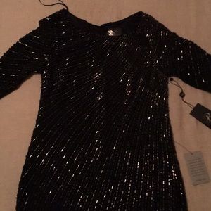 Black Sequined Dress